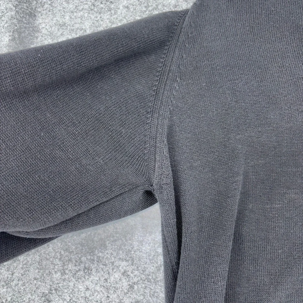 Izod Club Mens XXL V-Neck Sweater 100% Egyptian Cotton Gray Made in USA Vintage